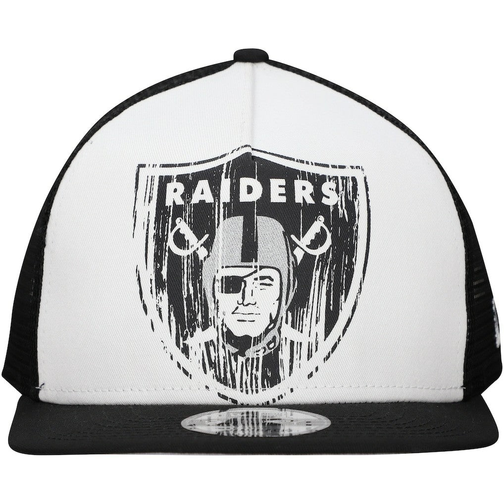 Las Vegas Raiders New Era Distressed 9FIFTY A-Frame Snapback Hat