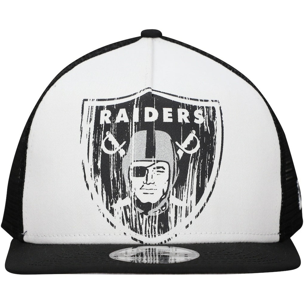 Las Vegas Raiders New Era Distressed 9FIFTY A-Frame Snapback Hat