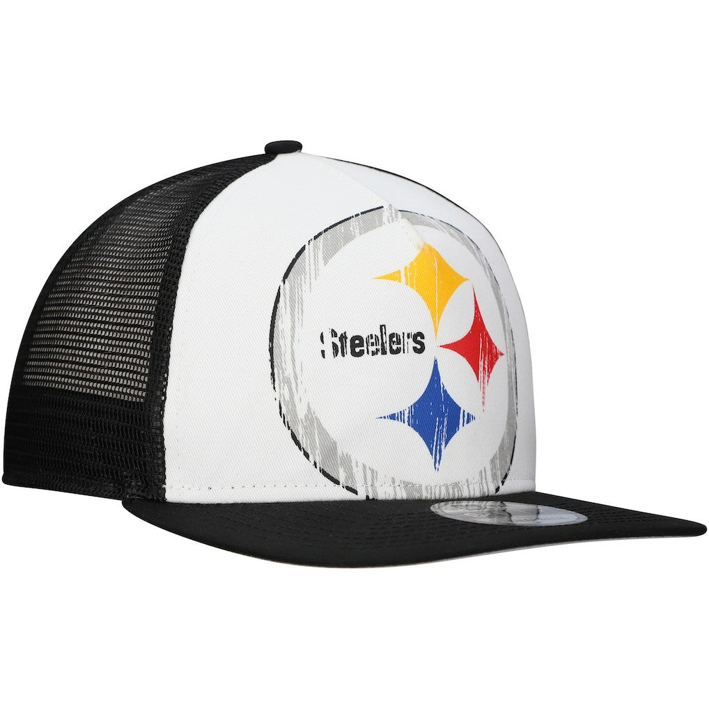 Pittsburgh Steelers New Era Distressed 9FIFTY A-Frame Snapback Hat