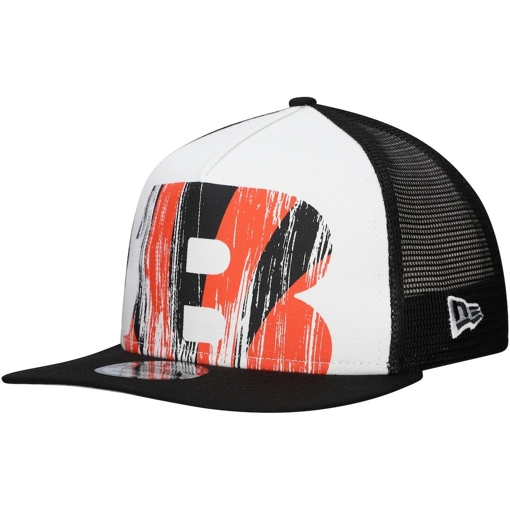 Cincinnati Bengals New Era Distressed 9FIFTY A-Frame Snapback Hat