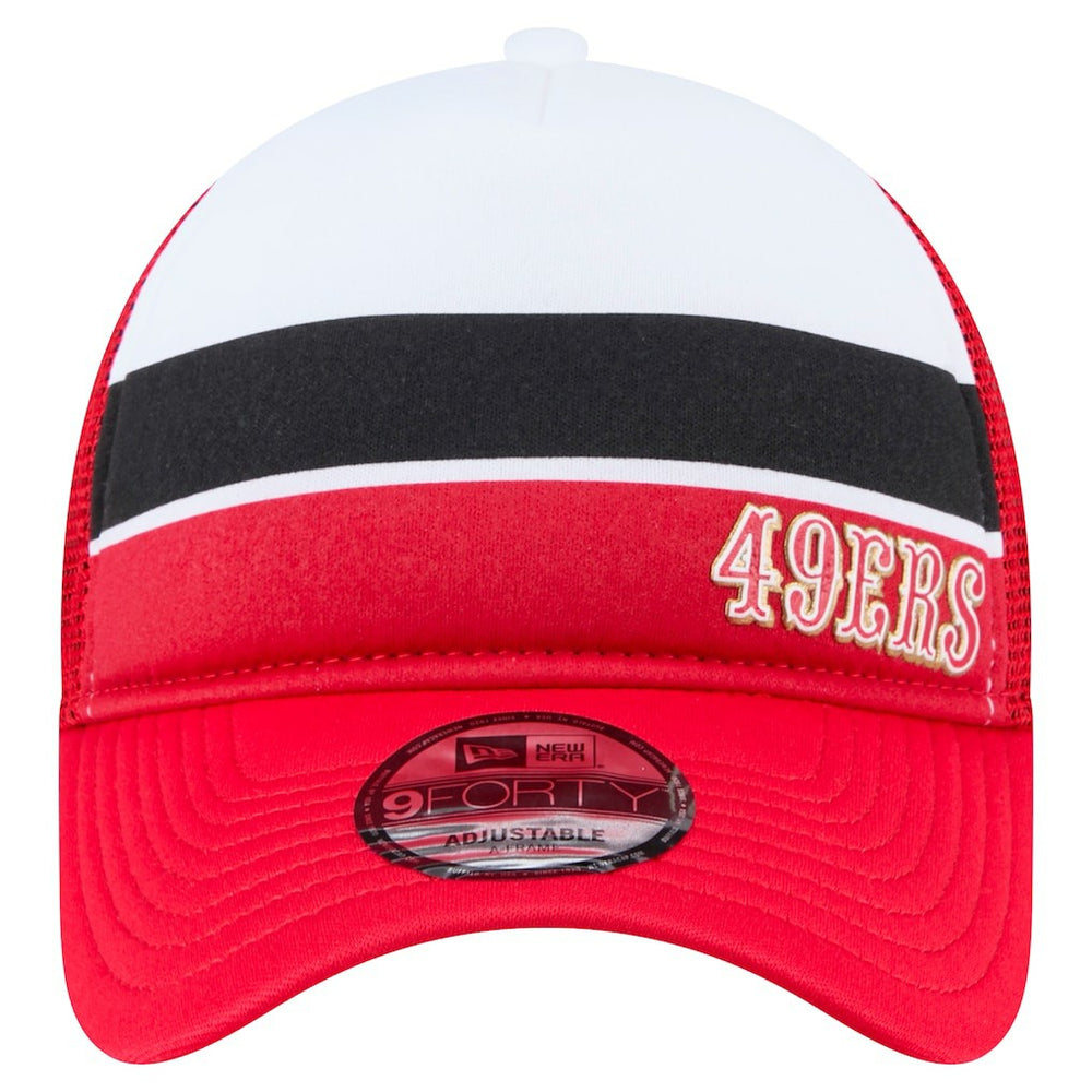 San Francisco 49ers New Era Sport Night Color Block 9FORTY A-Frame Trucker Adjustable Hat