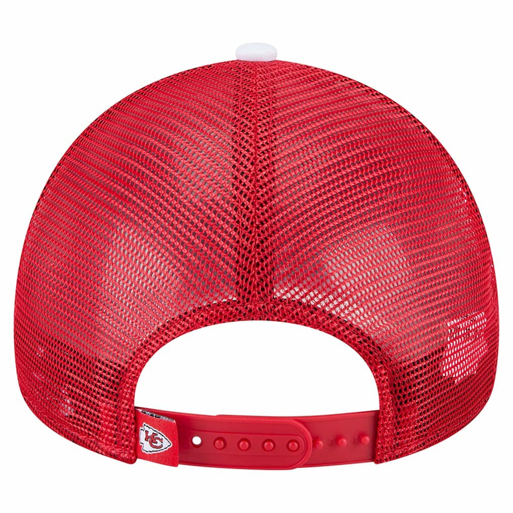 Kansas City Chiefs New Era Sport Night Color Block 9FORTY A-Frame Trucker Adjustable Hat