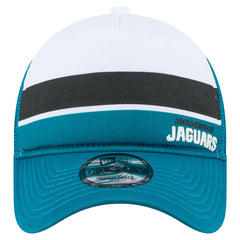 Jacksonville Jaguars New Era Color-Block 9FORTY A-Frame Trucker Adjustable Hat