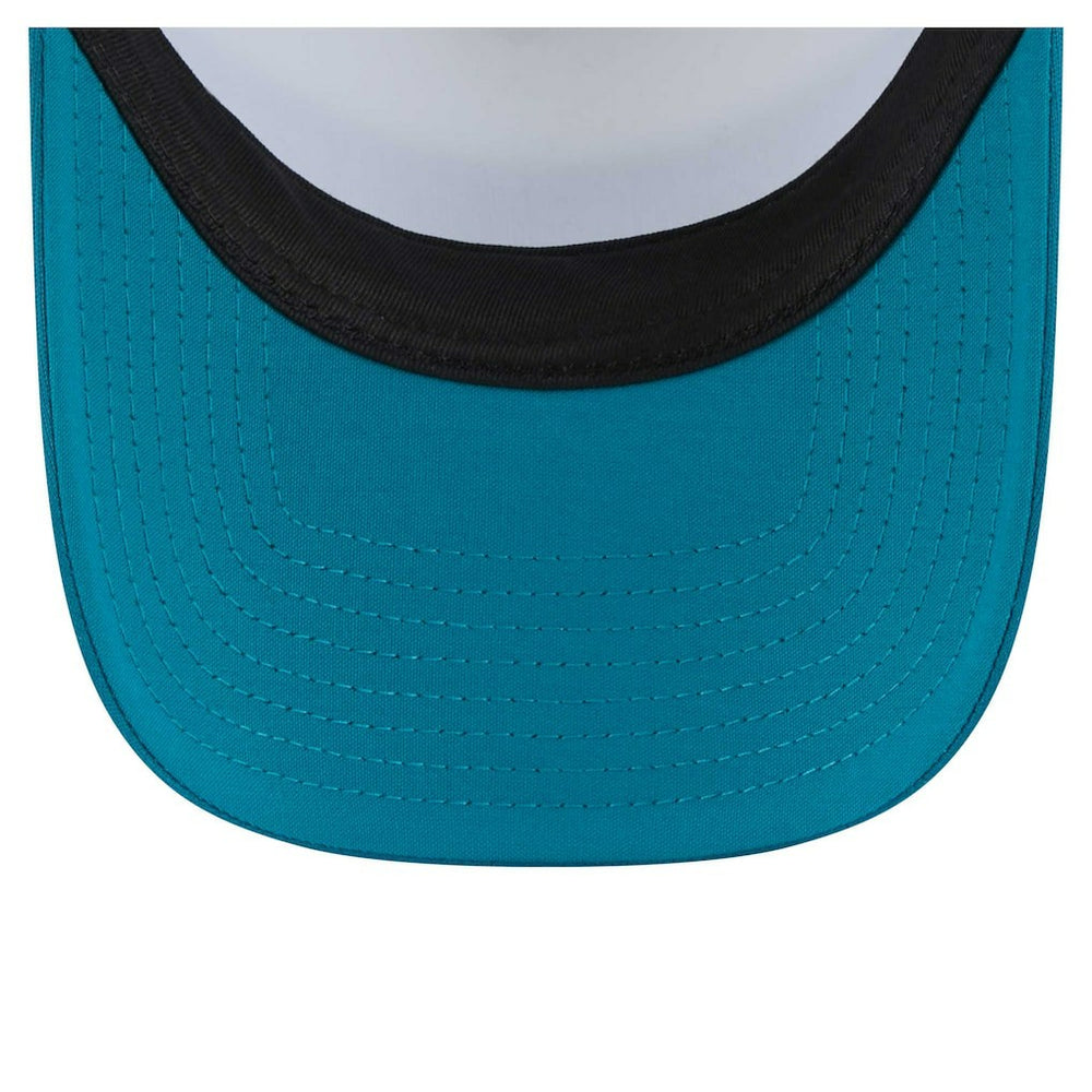 Jacksonville Jaguars New Era Color-Block 9FORTY A-Frame Trucker Adjustable Hat
