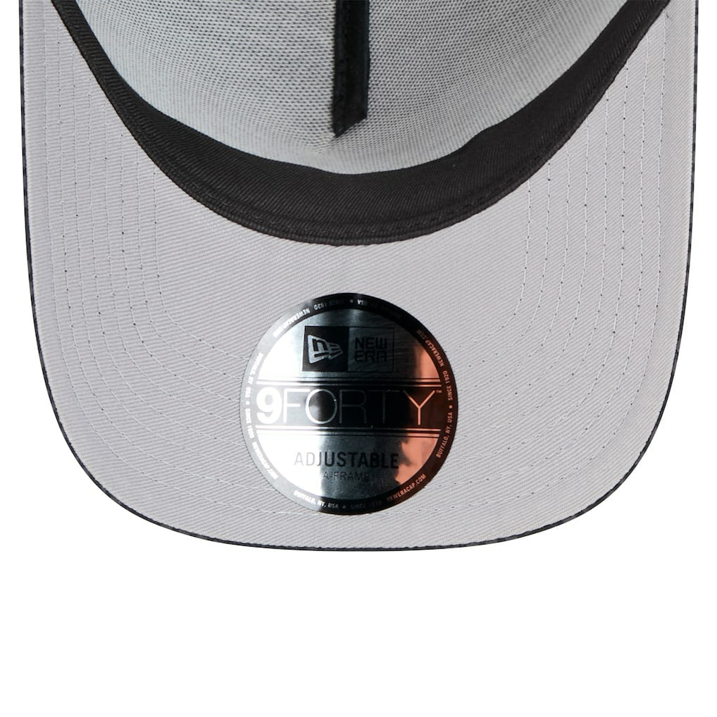 Miami Dolphins New Era Midnight Ink Tonal Text A-Frame Trucker 9FORTY Adjustable Hat