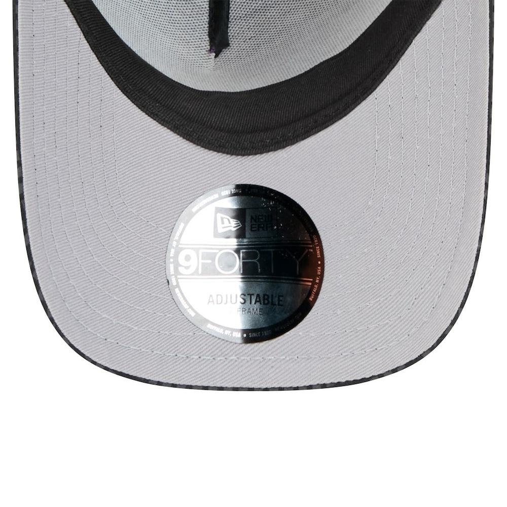 New Orleans Saints New Era Midnight Ink Tonal Text A-Frame Trucker 9FORTY Adjustable Hat