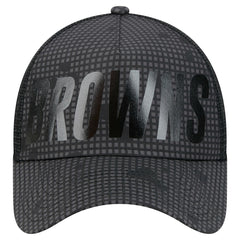 Cleveland Browns New Era Throwback Midnight Ink Tonal Text A-Frame Trucker 9FORTY Adjustable Hat