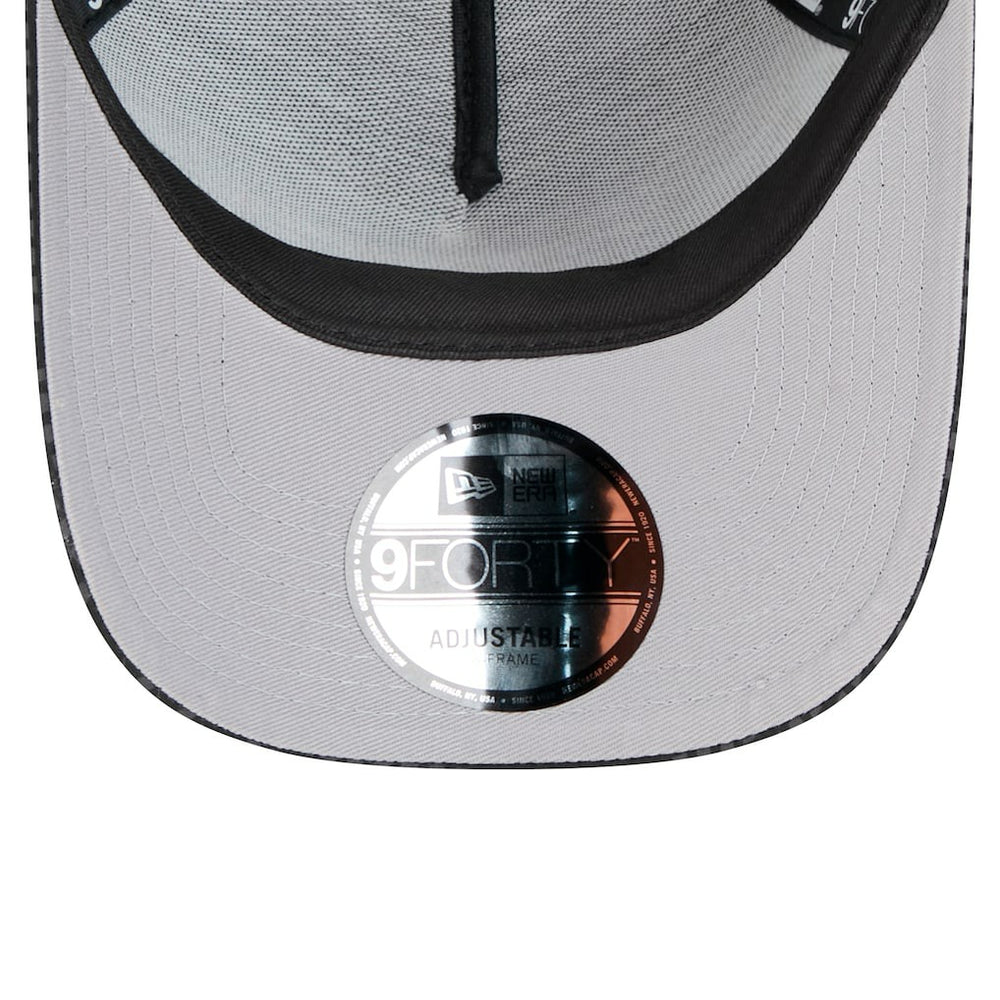 Cleveland Browns New Era Throwback Midnight Ink Tonal Text A-Frame Trucker 9FORTY Adjustable Hat