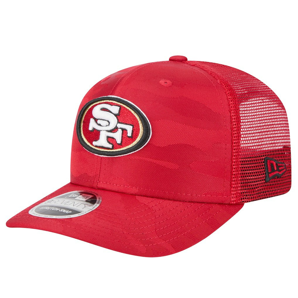San Francisco 49ers New Era Adventure Camo Trucker 9SEVENTY Stretch-Snap Adjustable Hat