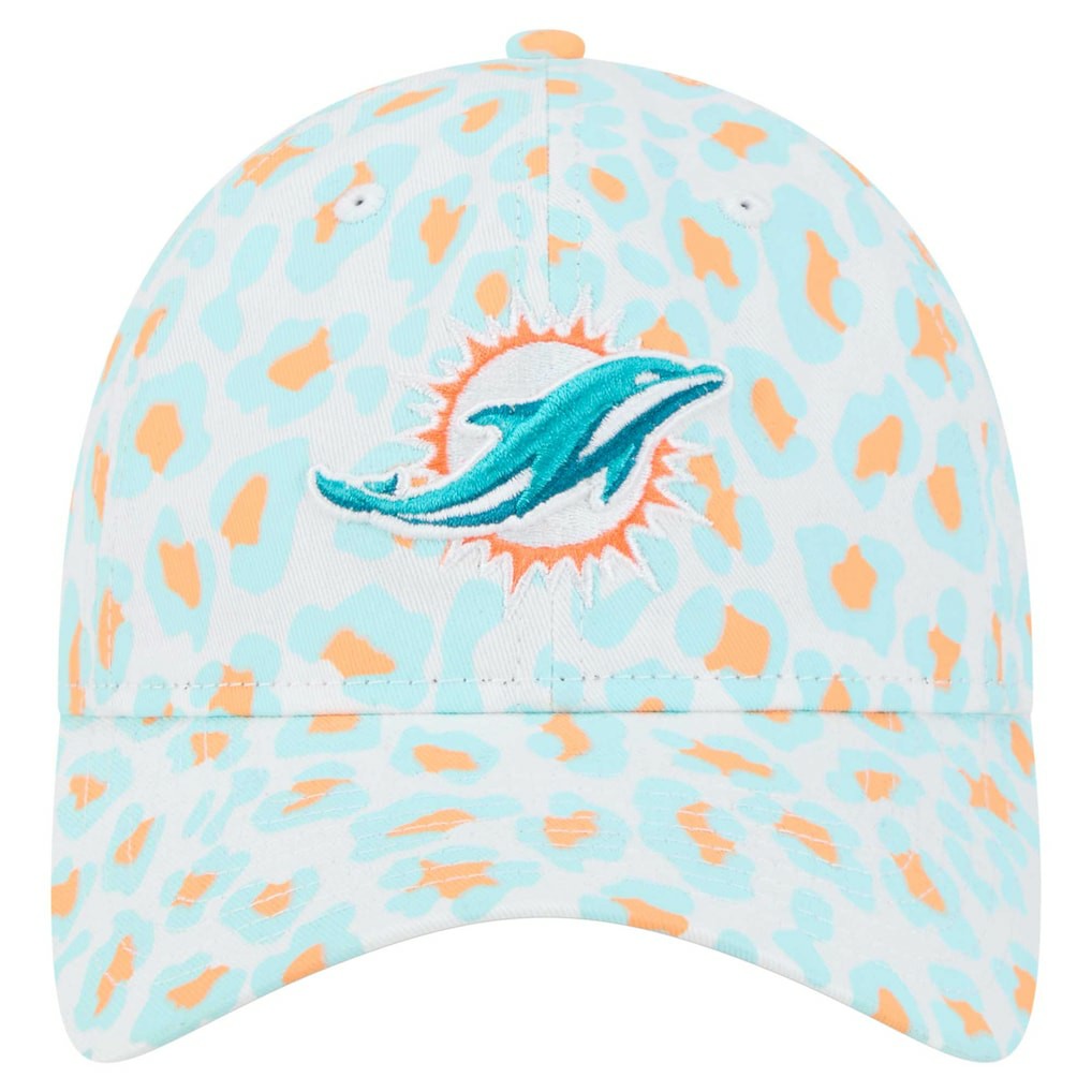 Miami Dolphins New Era Women's Active Leopard 9TWENTY Adjustable Hat