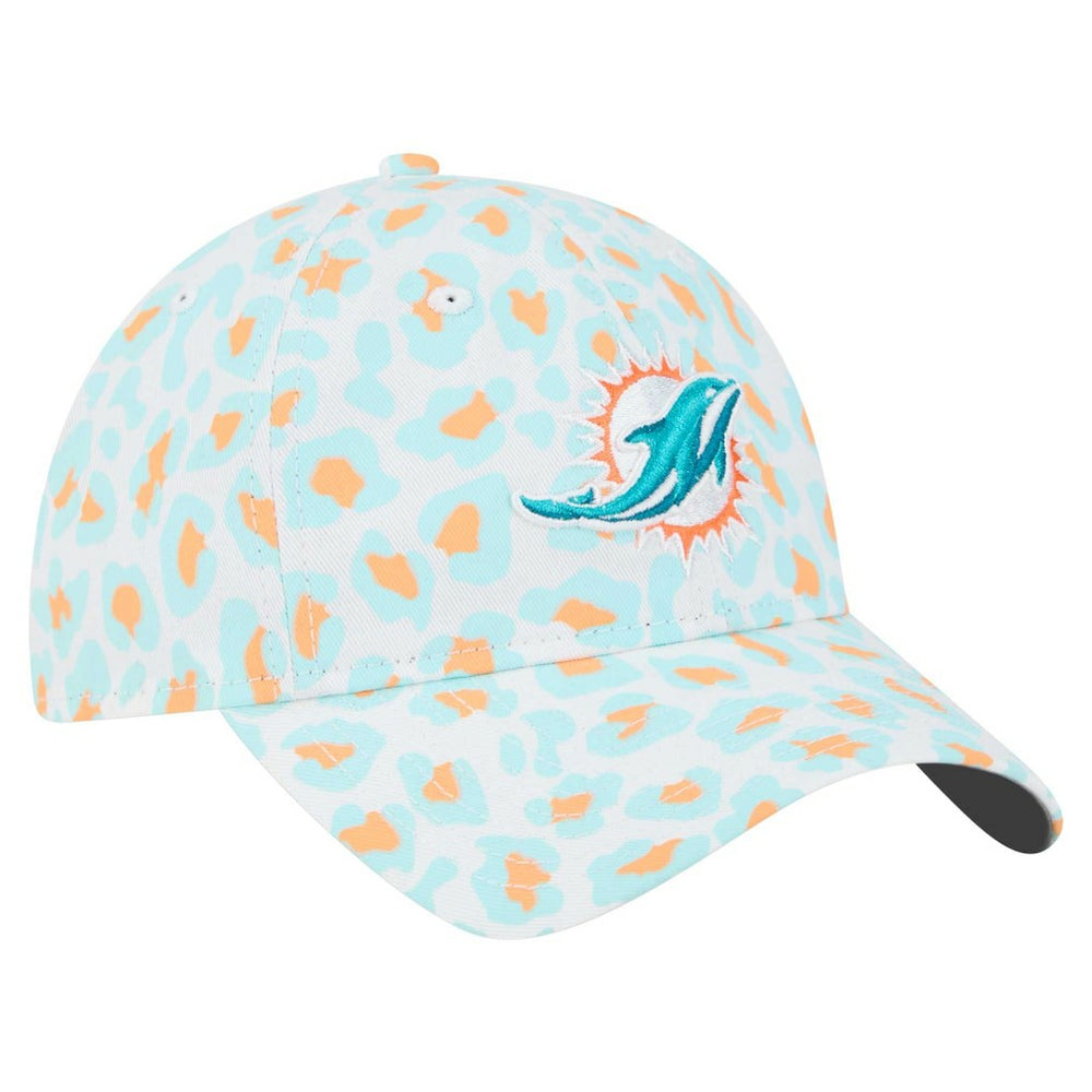 Miami Dolphins New Era Women's Active Leopard 9TWENTY Adjustable Hat
