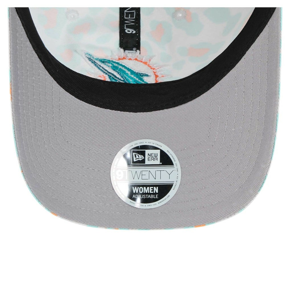 Miami Dolphins New Era Women's Active Leopard 9TWENTY Adjustable Hat