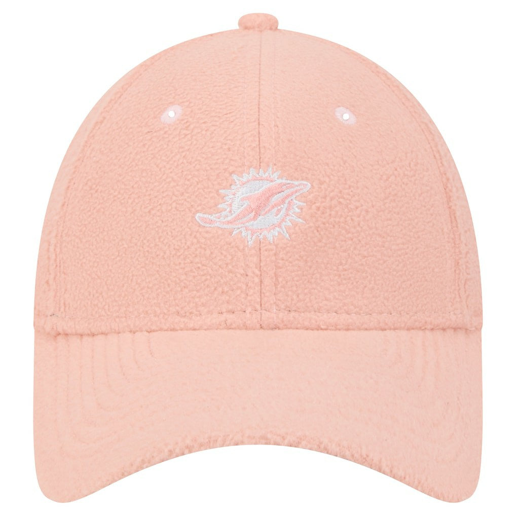 Miami Dolphins New Era Women's Cozy Sherpa 9FORTY Adjustable Hat