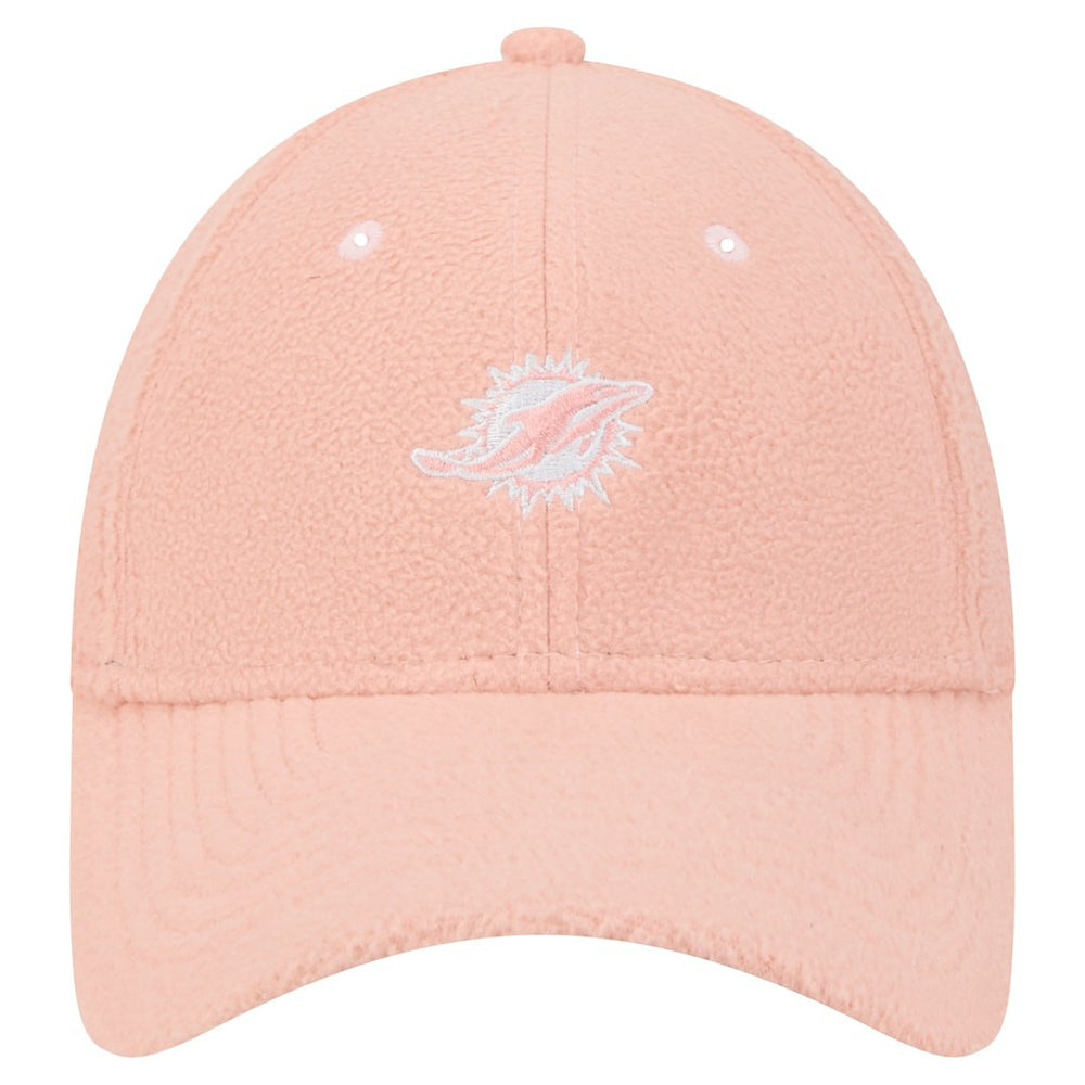 Miami Dolphins New Era Women's Cozy Sherpa 9FORTY Adjustable Hat