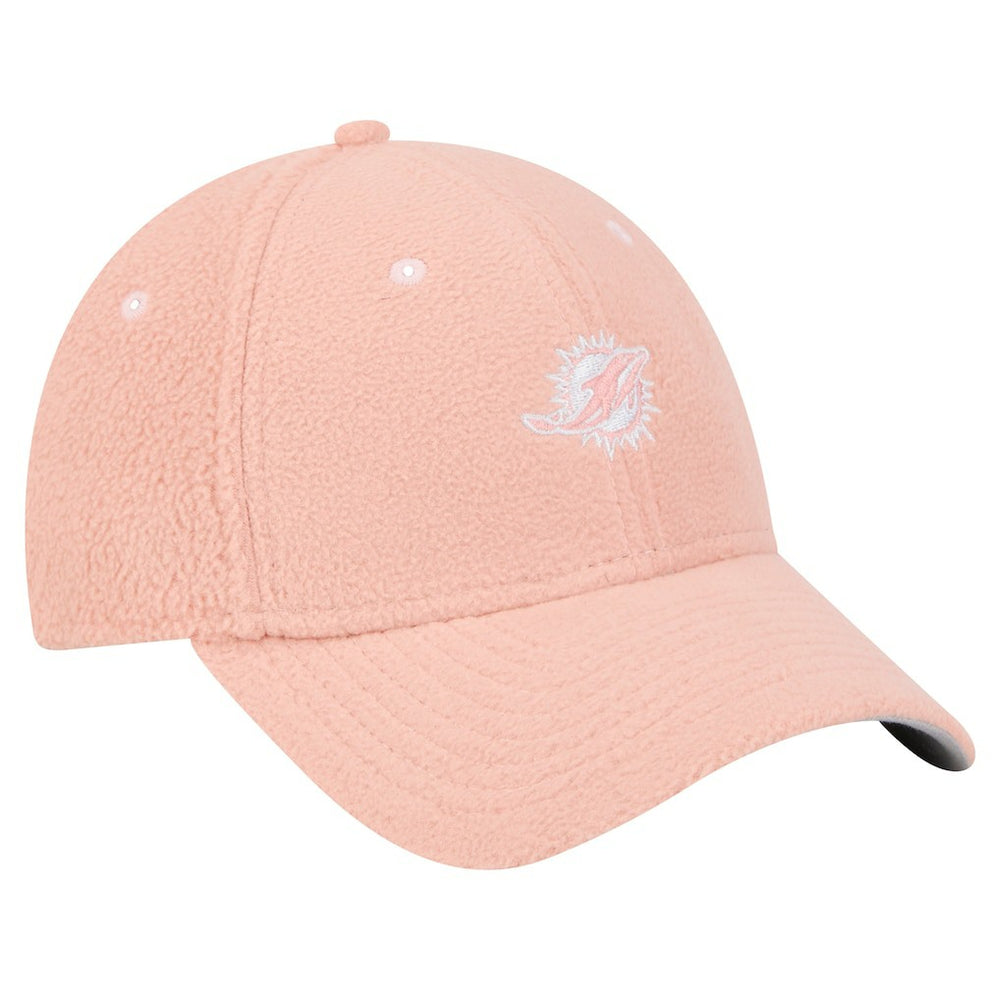 Miami Dolphins New Era Women's Cozy Sherpa 9FORTY Adjustable Hat
