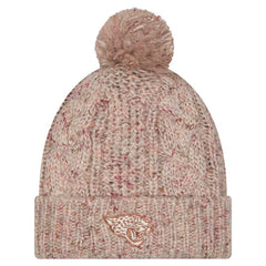 Jacksonville Jaguars New Era Women's Trendy Tone Cuffed Knit Hat with Pom