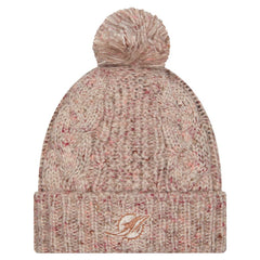 Miami Dolphins New Era Women's Trendy Tone Cuffed Knit Hat with Pom