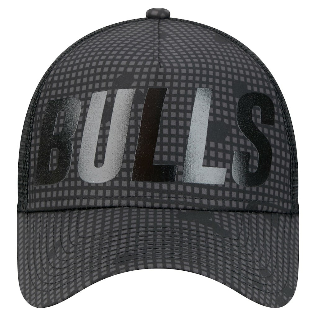 Chicago Bulls Male Adult Midnight Ink Tonal A-Frame Trucker 9FORTY Adjustable Hat On Sale