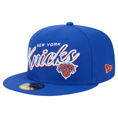 New York Knicks Sport Night Script Sided 59FIFTY Fitted Hat New
