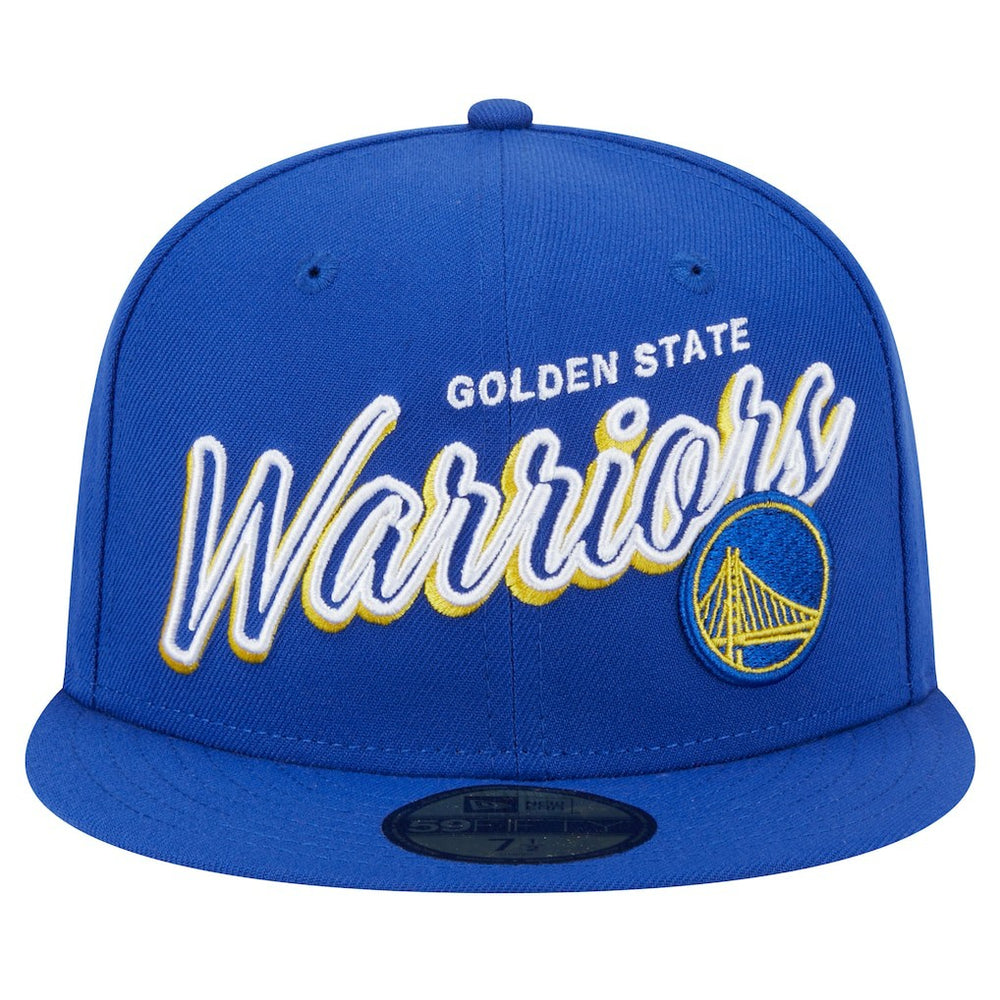 Golden State Warriors Sport Night Script Sided 59FIFTY Fitted Hat sale On Sale