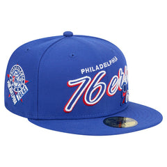 Philadelphia 76ers Sport Night Script Sided 59FIFTY Fitted Hat On Sale