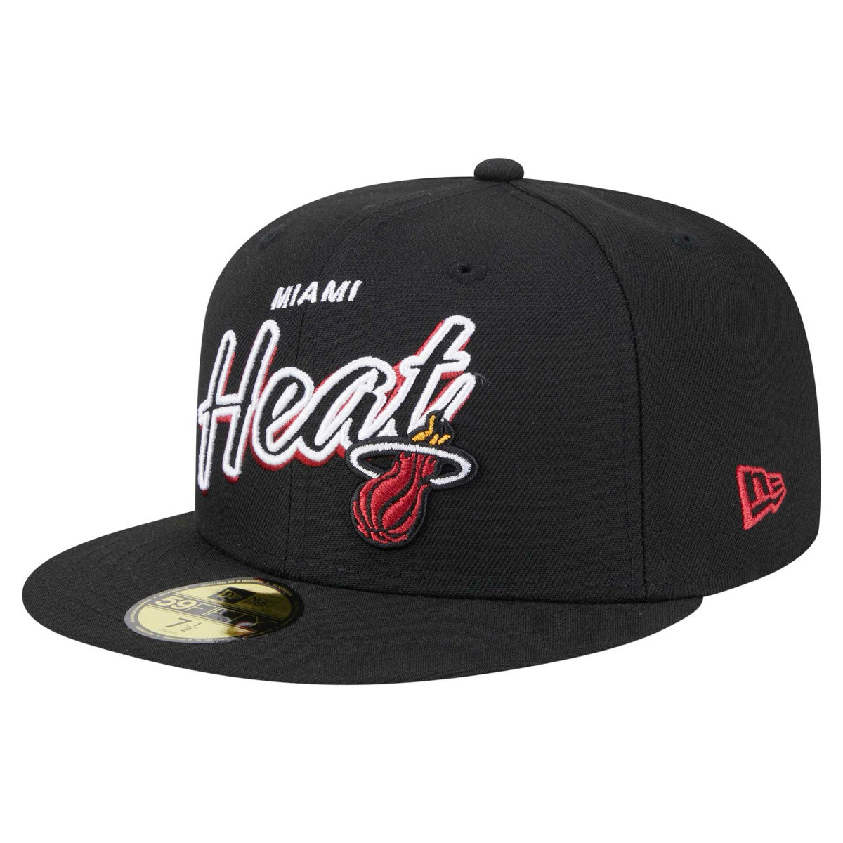 Miami Heat Sport Night Script Sided 59FIFTY Fitted Hat Discount