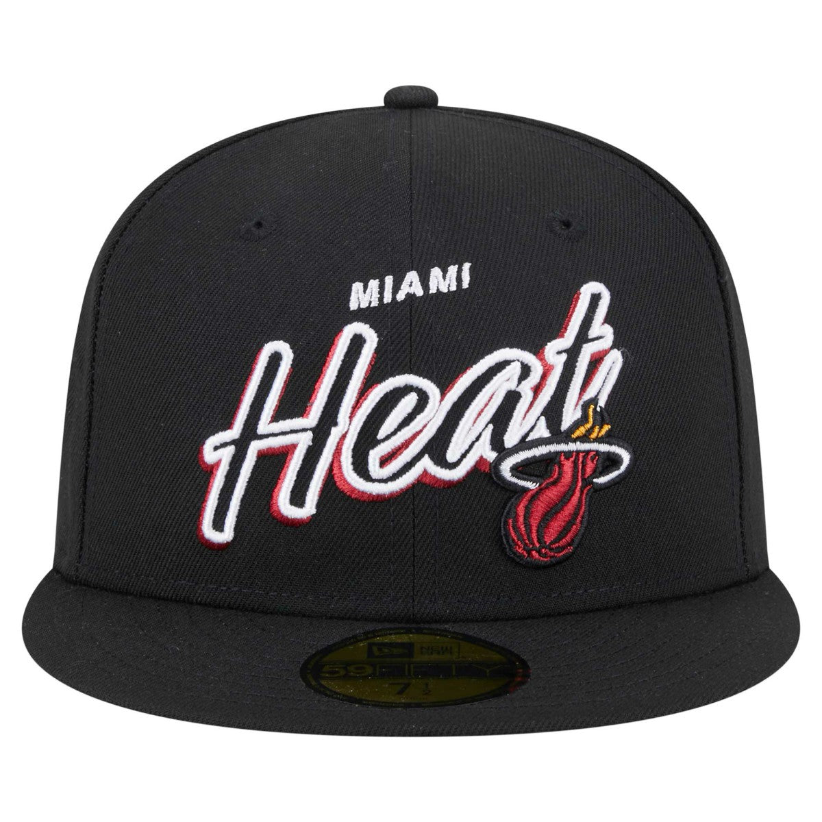 Miami Heat Sport Night Script Sided 59FIFTY Fitted Hat Discount