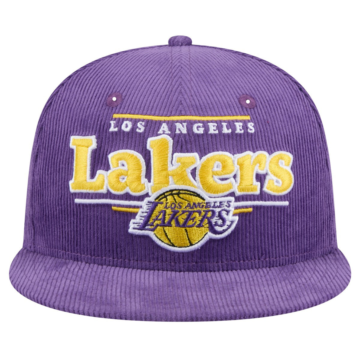 Los Angeles Lakers Throwback Display Corduroy 9FIFTY Snapback Hat New
