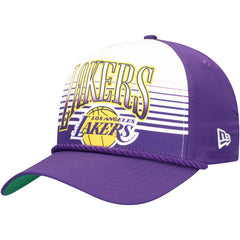 Los Angeles Lakers Purple Throwback Gradient A-Frame 9FORTY Adjustable Hat On Sale