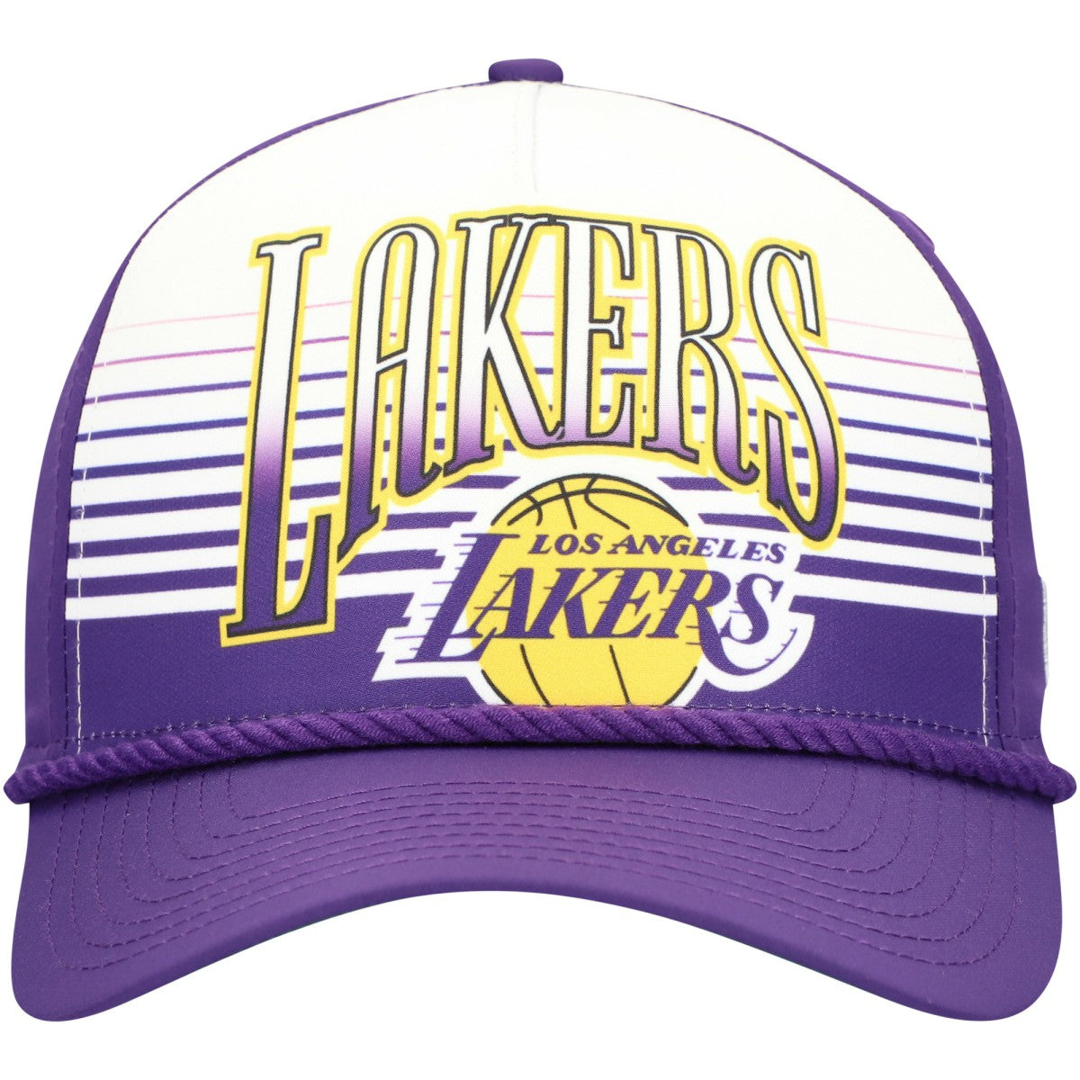 Los Angeles Lakers Purple Throwback Gradient A-Frame 9FORTY Adjustable Hat On Sale