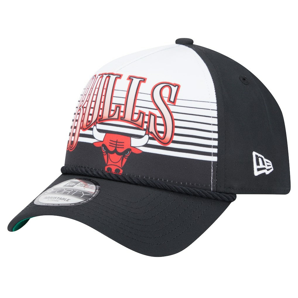 Chicago Bulls Black Throwback Gradient A-Frame 9FORTY Adjustable Hat On Sale