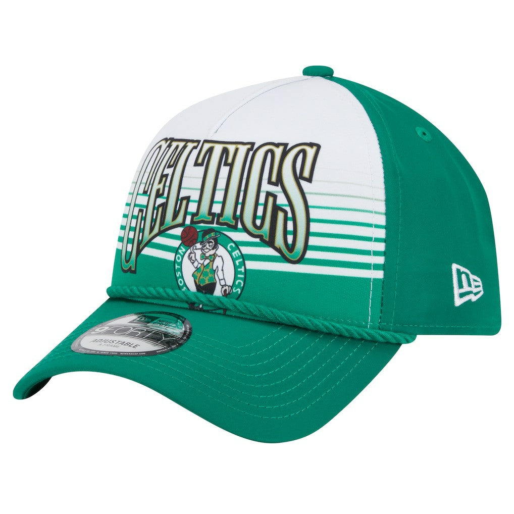 Boston Celtics Kelly Green Throwback Gradient A-Frame 9FORTY Adjustable Hat New