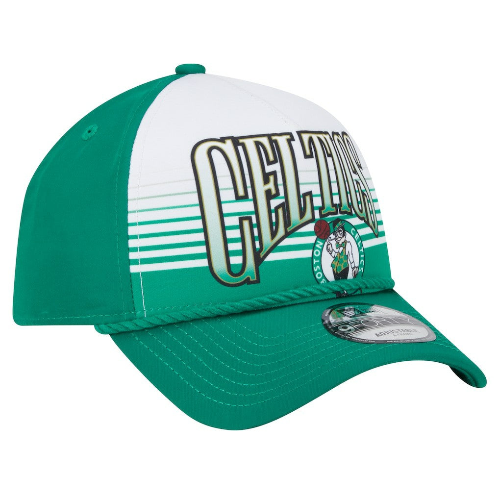 Boston Celtics Kelly Green Throwback Gradient A-Frame 9FORTY Adjustable Hat New