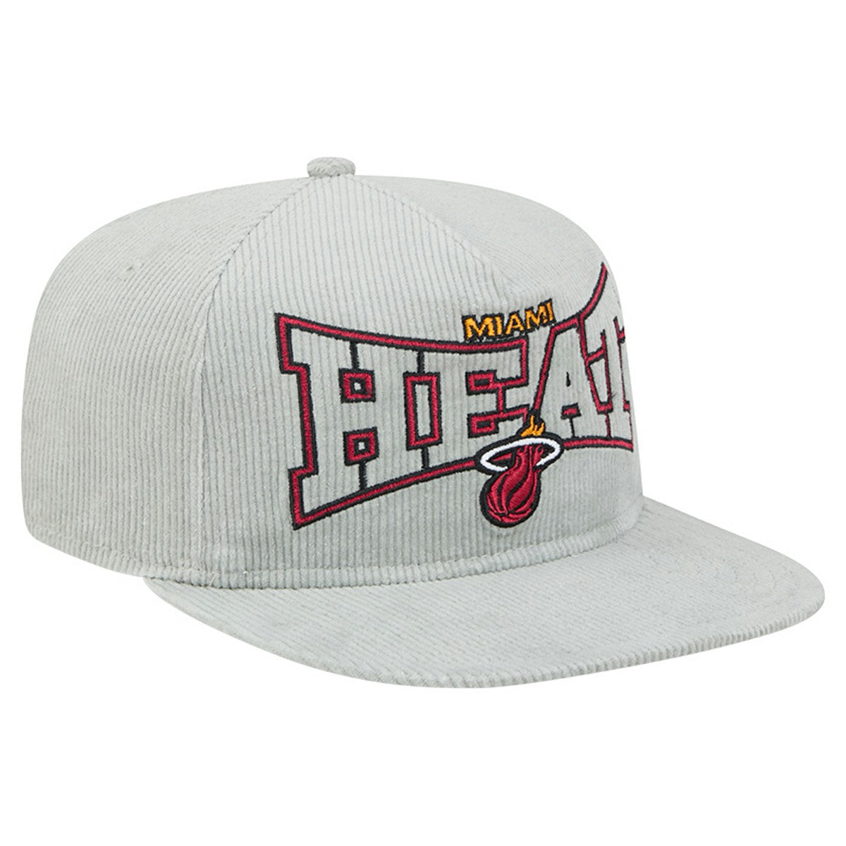 Miami Heat Throwback Corduroy Golfer Snapback Hat On Sale