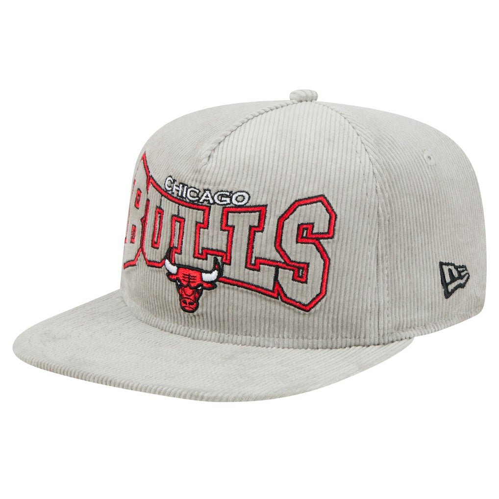 Chicago Bulls Throwback Corduroy Golfer Snapback Hat New