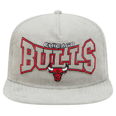 Chicago Bulls Throwback Corduroy Golfer Snapback Hat New