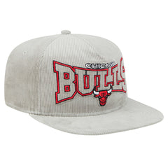 Chicago Bulls Throwback Corduroy Golfer Snapback Hat New