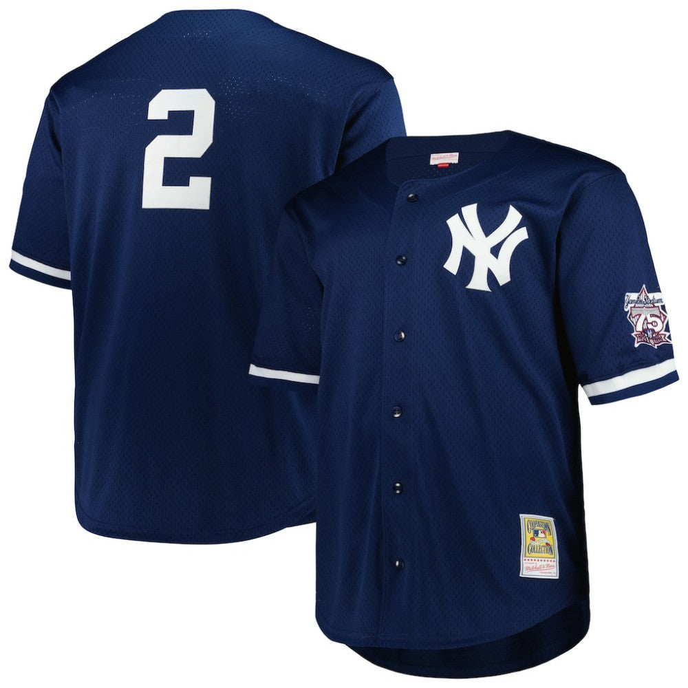 Derek Jeter New York Yankees Mitchell & Ness Big & Tall Cooperstown Mesh Batting Practice Jersey | MLB On Sale