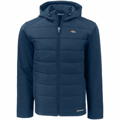 Denver Broncos  Cutter & Buck Evoke PrimaLoft Hybrid Eco Softshell Recycled Full-Zip Hooded Jacket
