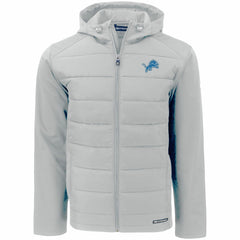 Detroit Lions  Cutter & Buck Evoke PrimaLoft Hybrid Eco Softshell Recycled Full-Zip Hooded Jacket