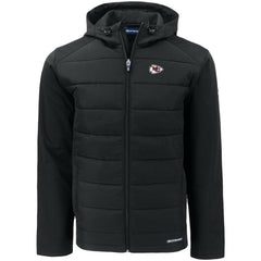 Kansas City Chiefs  Cutter & Buck Evoke PrimaLoft Hybrid Eco Softshell Recycled Full-Zip Hooded Jacket