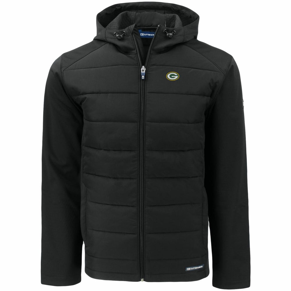 Green Bay Packers  Cutter & Buck Evoke PrimaLoft Hybrid Eco Softshell Recycled Full-Zip Hooded Jacket