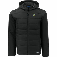 Green Bay Packers  Cutter & Buck Evoke PrimaLoft Hybrid Eco Softshell Recycled Full-Zip Hooded Jacket