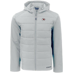 Kansas City Chiefs  Cutter & Buck Evoke PrimaLoft Hybrid Eco Softshell Recycled Full-Zip Hooded Jacket