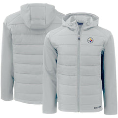 Pittsburgh Steelers  Cutter & Buck Evoke PrimaLoft Hybrid Eco Softshell Recycled Full-Zip Hooded Jacket