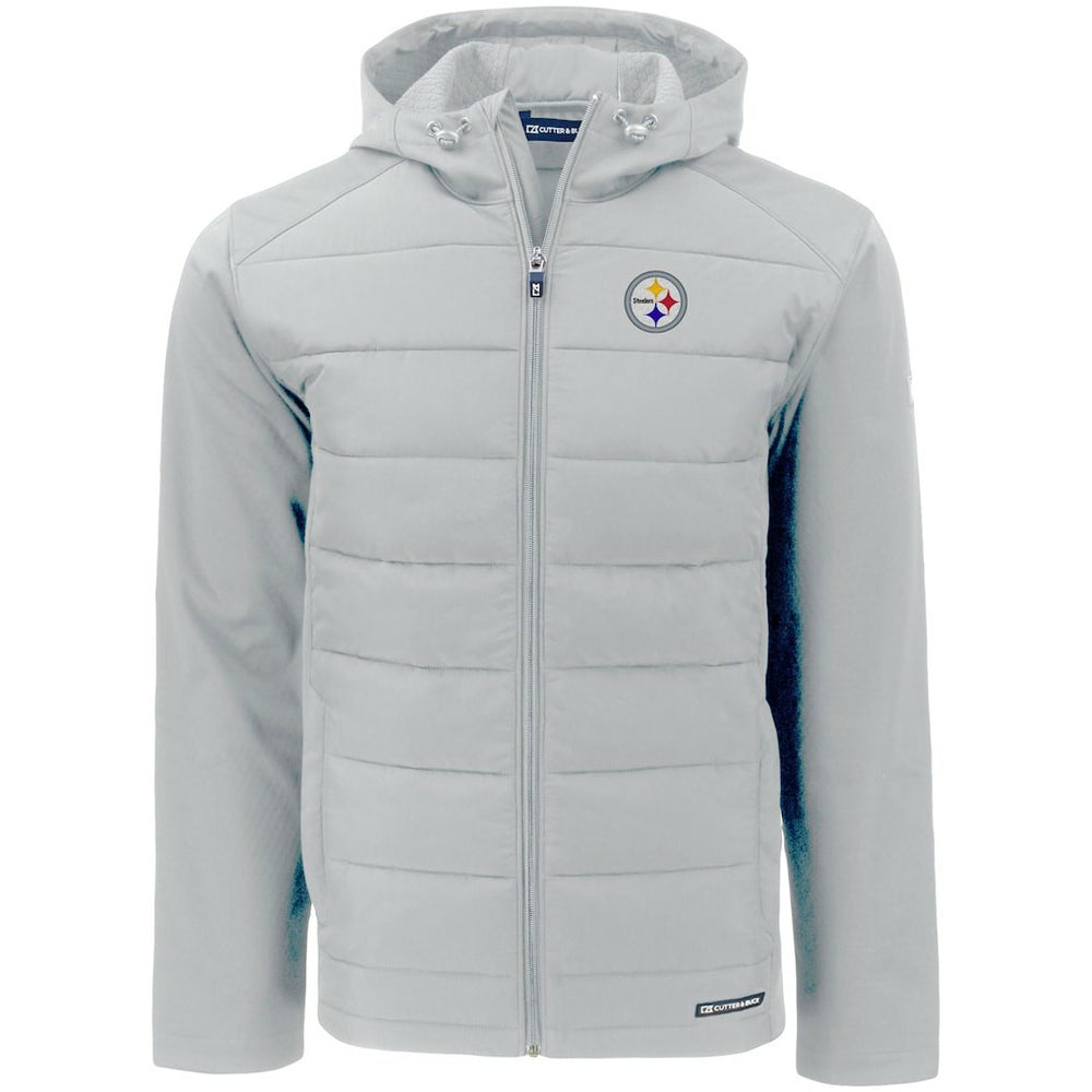 Pittsburgh Steelers  Cutter & Buck Evoke PrimaLoft Hybrid Eco Softshell Recycled Full-Zip Hooded Jacket
