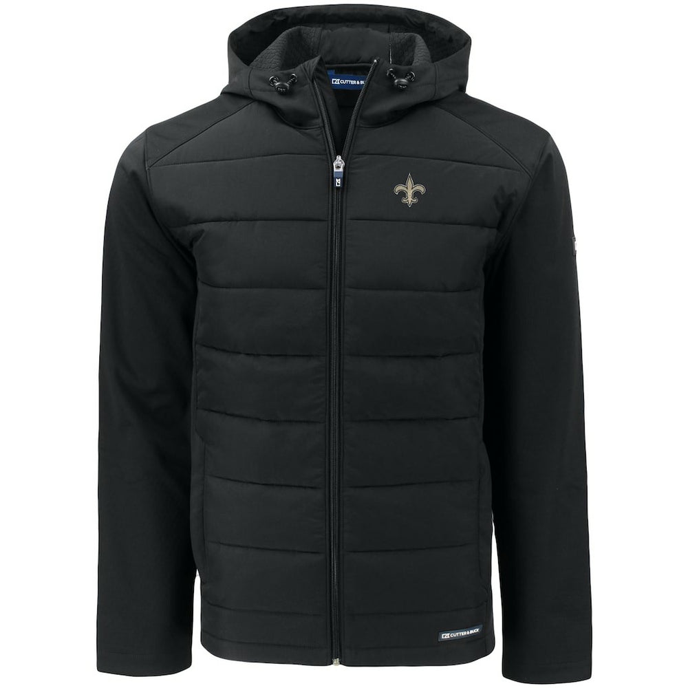 New Orleans Saints  Cutter & Buck Evoke PrimaLoft Hybrid Eco Softshell Recycled Full-Zip Hooded Jacket