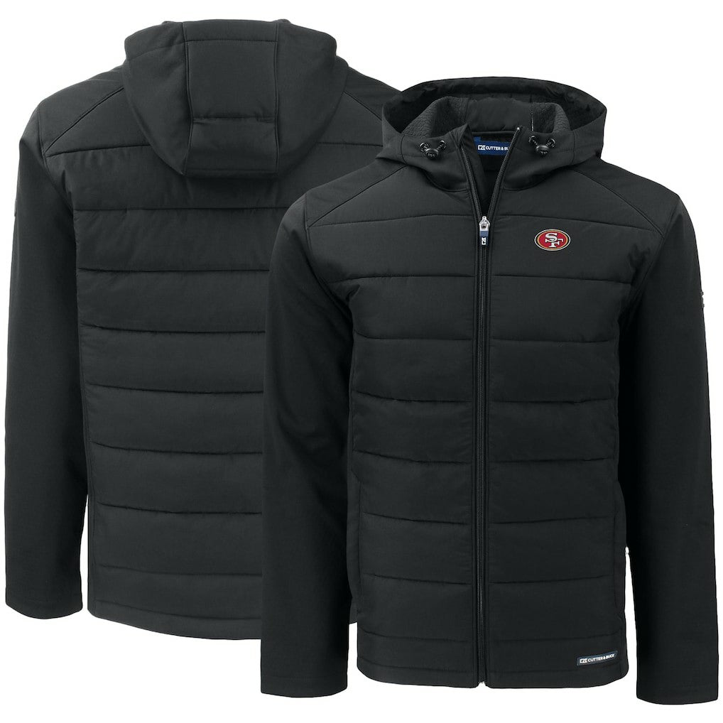 San Francisco 49ers  Cutter & Buck Evoke PrimaLoft Hybrid Eco Softshell Recycled Full-Zip Hooded Jacket