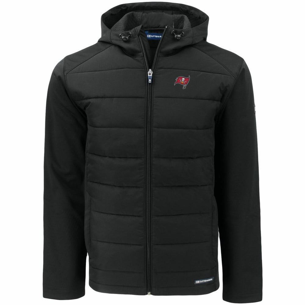 Tampa Bay Buccaneers  Cutter & Buck Evoke PrimaLoft Hybrid Eco Softshell Recycled Full-Zip Hooded Jacket