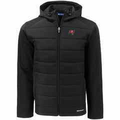 Tampa Bay Buccaneers  Cutter & Buck Evoke PrimaLoft Hybrid Eco Softshell Recycled Full-Zip Hooded Jacket